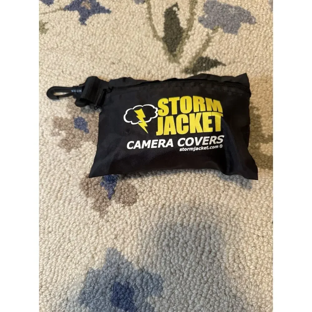 Storm Jacket Camera Rain Cover Adjustable Dual Ends DSLR Lens Cover w Pouch